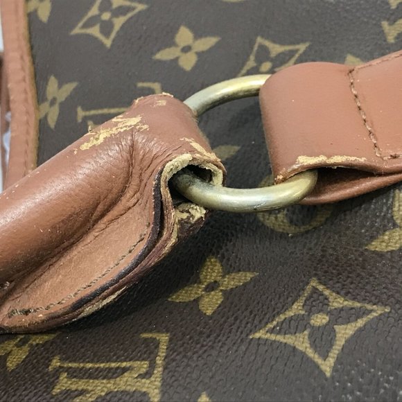 Louis Vuitton Vintage Monogram Large Weekend GM Tote Brown Canvas 1980's - Picture 8 of 11